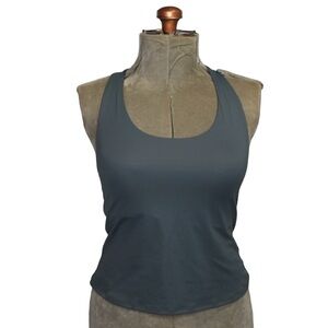 Old Navy Powersoft Sage Green Activewear Tank Built In Bra Size Medium